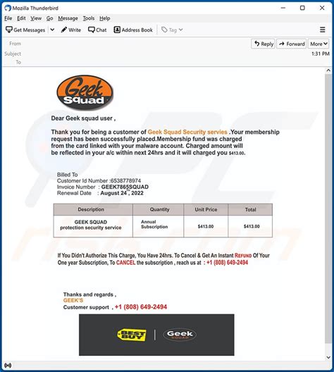 geek squad scam email 2022