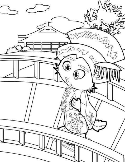 sininentuki.info:geisha cross the bridge coloring page