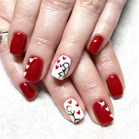gel polish valentine's day gel nail designs