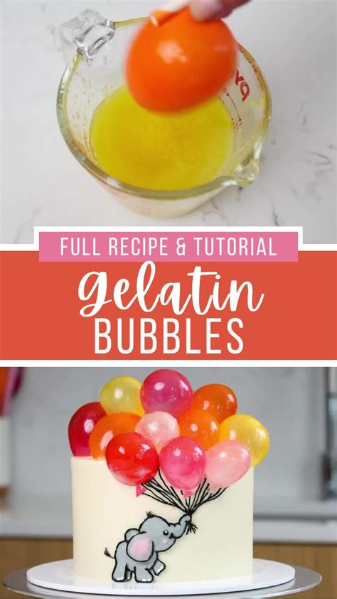 Gelatin Bubbles For Cake