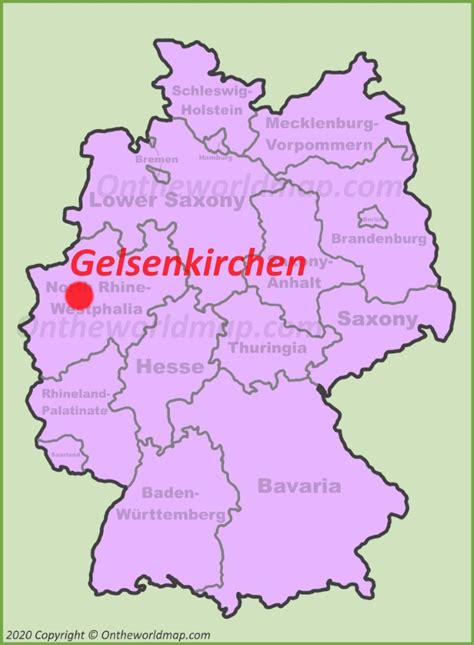 gelsenkirchen bundesland karte