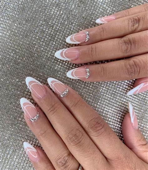 gem nail designs french tip