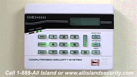 gemini alarm system change code