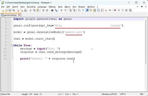 gemini api chat history python