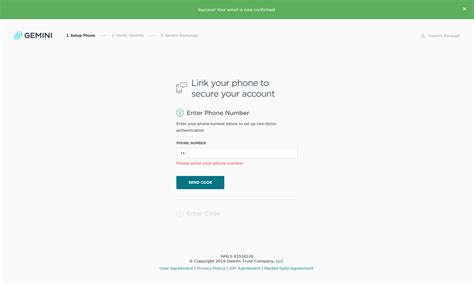 gemini code to change 2fa