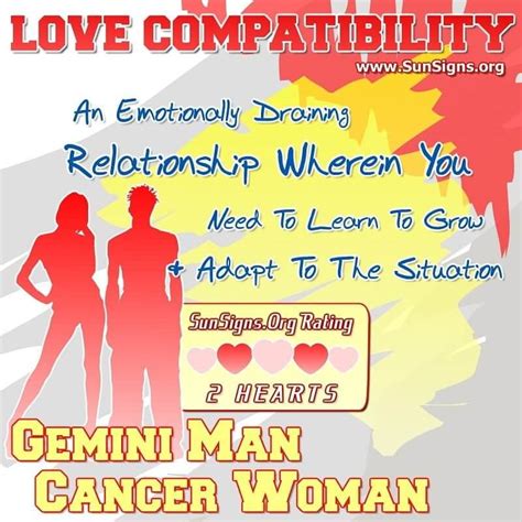 gemini man and cancer woman relationship