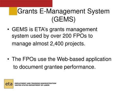gems grants management system