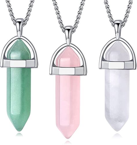 Gemstone Necklace Hexagonal