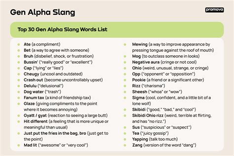 Gen Alpha Slang Words