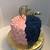 gender reveal cake ideas navy blue and pink