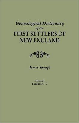 genealogical dictionary of new england savage