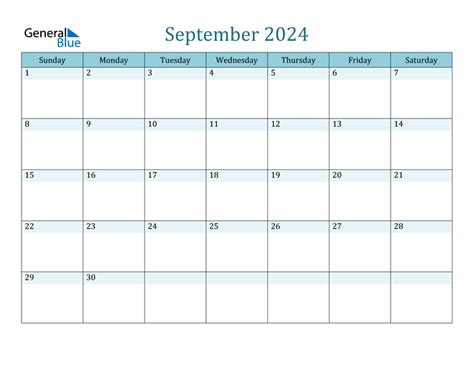 General Blue September 2024 Calendar
