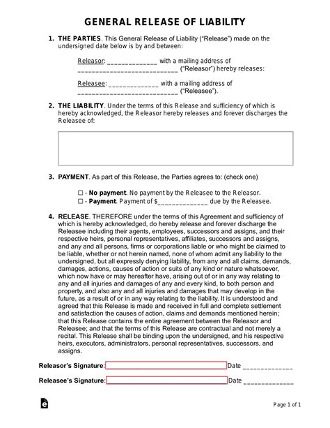 FREE 9+ Sample Release of Liability Forms in MS Word PDF