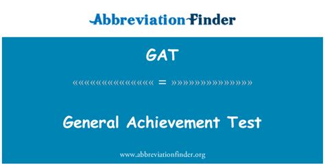 general achievement test