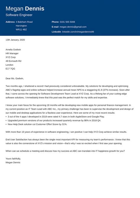 General Cover Letter Sample Uk