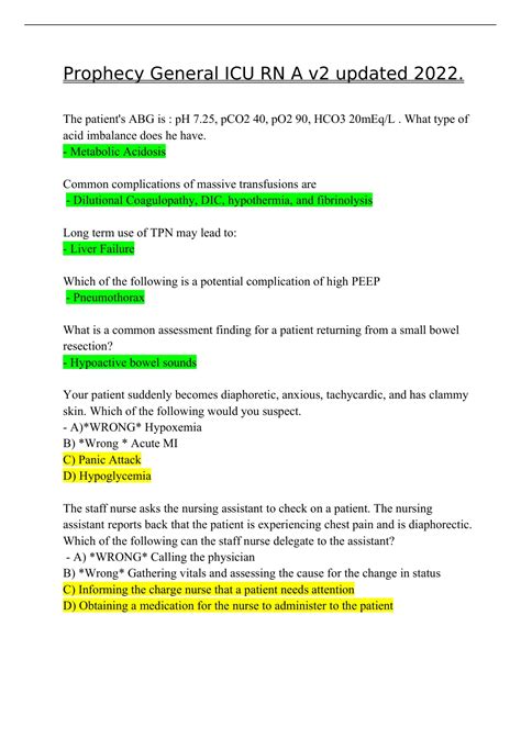 General ICU RN A V2: Critical Care Nursing Excellence
