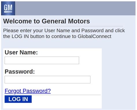general motors website for employee login