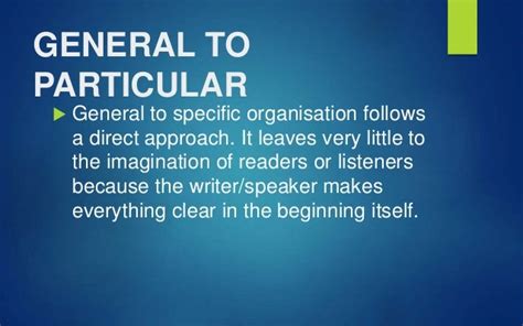 general to particular idea development example