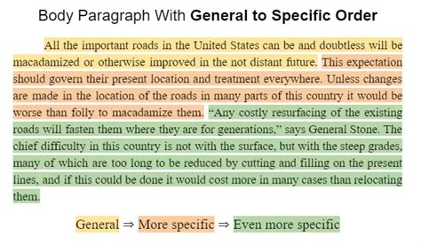 general to particular paragraph examples pdf