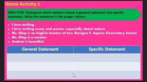 general to specific examples brainly grade 8