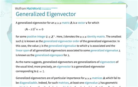 5 Ways Generalized Eigenvector