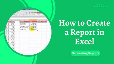 Generate Report from Excel