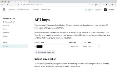 generate api key openai