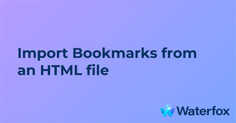 Generate Bookmarks Html File