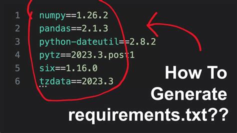 generate python requirements