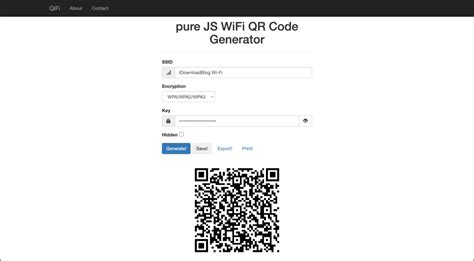 generate qr code for wifi