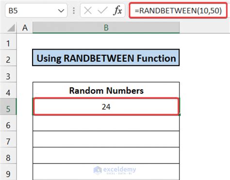 generate random number in excel without repeating
