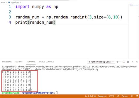 generate random number python in range numpy