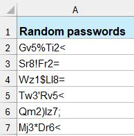 Use Excel to Create a Random Password Suggestion YouTube