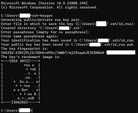 Generate Ssh Key Pair Windows Command Line