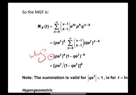 generating function of negative binomial distribution