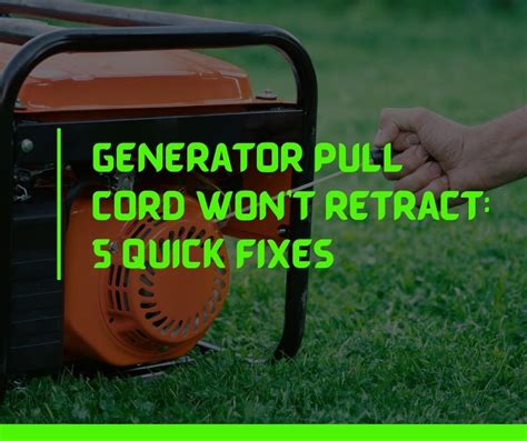Generator Rope Won't Pull