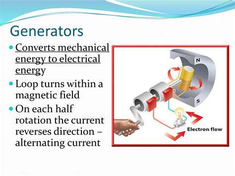 Generators Create Electrical Energy. True False