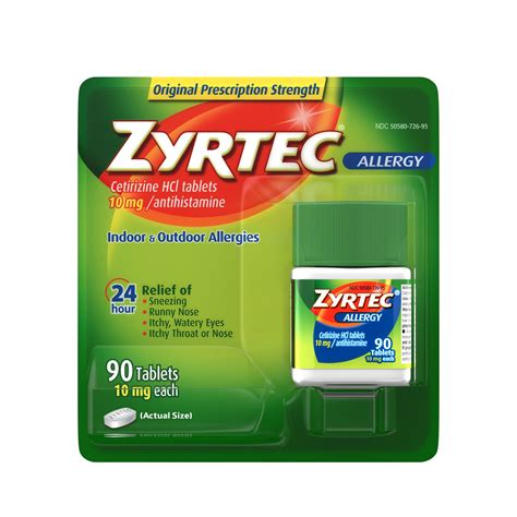 Zyrtec Allergy 10 mg Tablets 45 ea (Pack of 2)