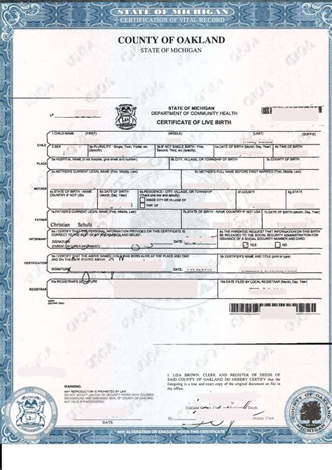 genesee county mi birth certificate
