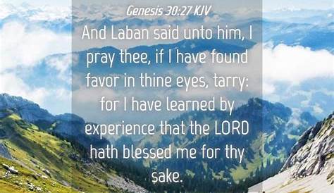 Genesis 3027 And Laban said to him, I pray you, if I have