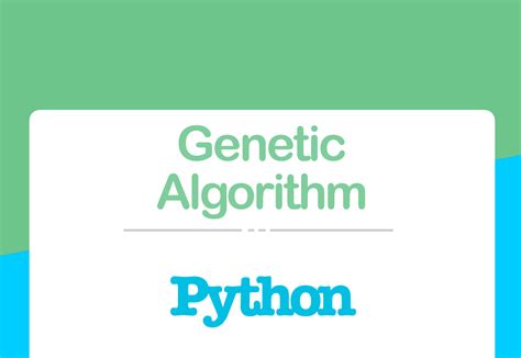 genetic algorithm in machine learning python