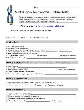 Genetic Science Learning Center Answer Key