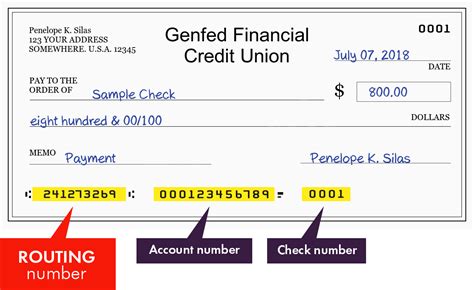 genfed financial credit union routing number