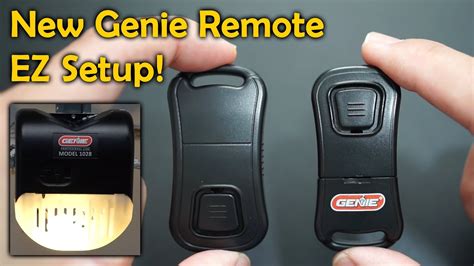 genie garage door remote control programming