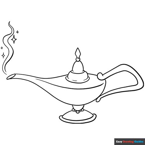 genie lamp coloring pages