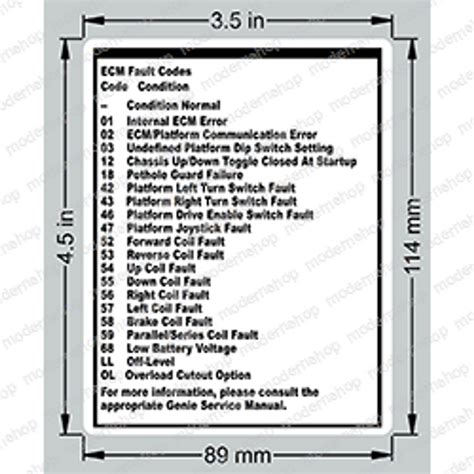 Scissor Lift Genie 1930 Scissor Lift Specs