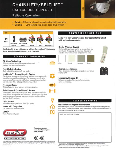 Genie Intellicode Garage Door Opener Manual Dandk Organizer