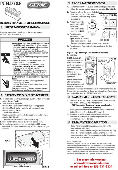 Genie intellicode is550 manual by FrancineClinton27171 Issuu
