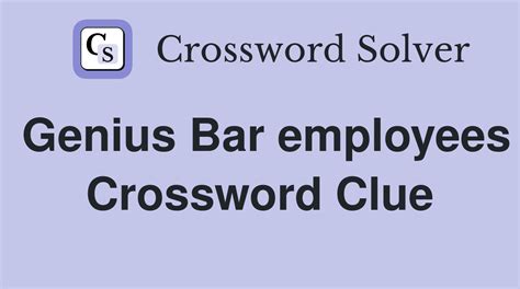 genius bar location crossword help