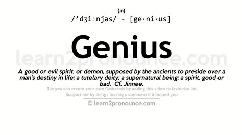 genius definition adjective